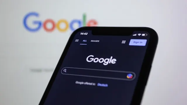Recherche Google sur un mobile